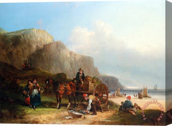 William Shayer, Snr Scene in The Isle of Wight Stretched Canvas Painting / Canvas Art