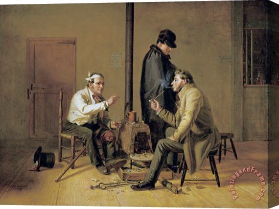 William Sidney Mount The Tough Story Scene in a Country Tavern Stretched Canvas Painting / Canvas Art