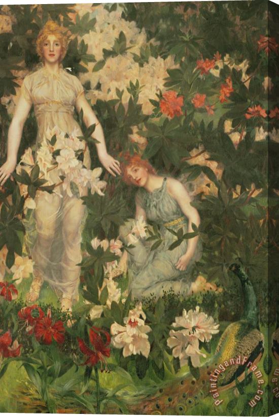 William Stott Leontium and Ternissa in the Garden of Epicurus Stretched Canvas Painting / Canvas Art