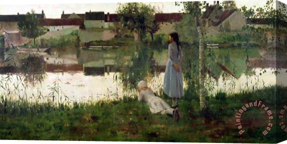 William Stott The Ferry Stretched Canvas Painting / Canvas Art