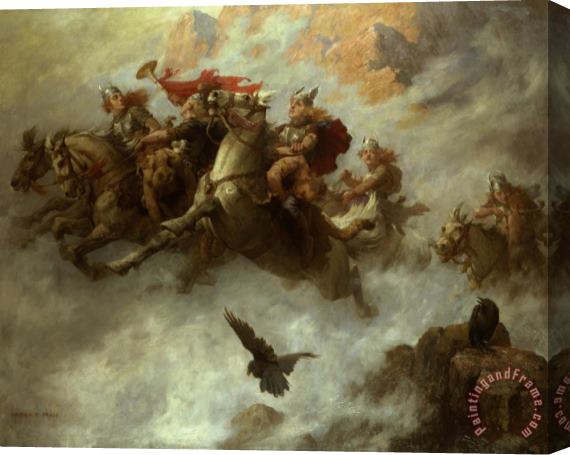 William T Maud The Ride of the Valkyries Stretched Canvas Painting / Canvas Art