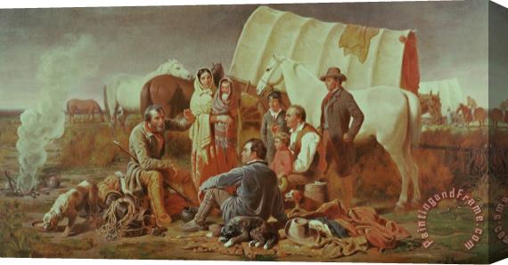 William Tylee Ranney Advice On The Prairie Stretched Canvas Print / Canvas Art