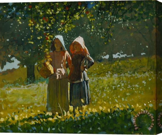 Winslow Homer Apple Picking Stretched Canvas Print / Canvas Art