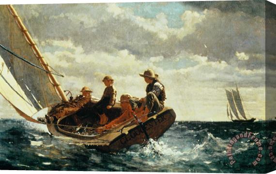 Winslow Homer Breezing Up Stretched Canvas Painting / Canvas Art