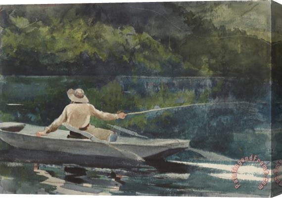 Winslow Homer Casting, Number Two Stretched Canvas Painting / Canvas Art