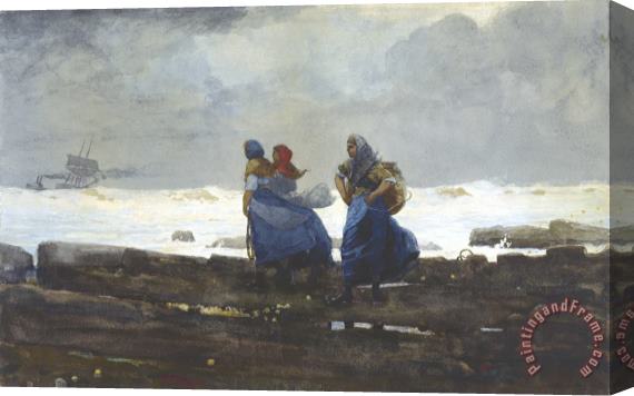 Winslow Homer Fishwives Stretched Canvas Print / Canvas Art