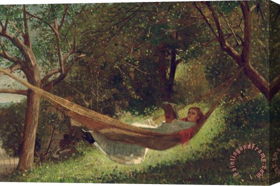 Winslow Homer Girl in the Hammock Stretched Canvas Painting / Canvas Art