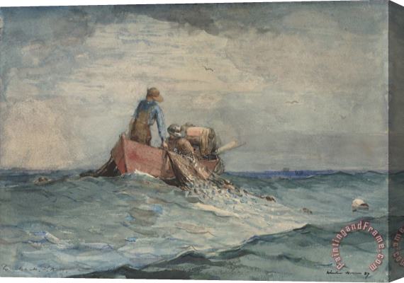Winslow Homer Hauling in The Nets Stretched Canvas Painting / Canvas Art
