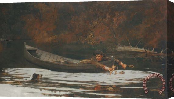 Winslow Homer Hound And Hunter Stretched Canvas Painting / Canvas Art