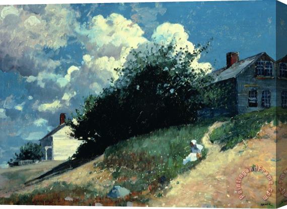Winslow Homer Houses on a Hill Stretched Canvas Painting / Canvas Art