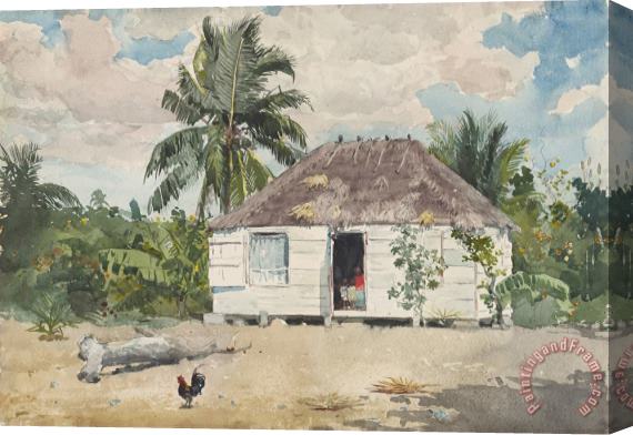 Winslow Homer Native Huts, Nassau Stretched Canvas Painting / Canvas Art