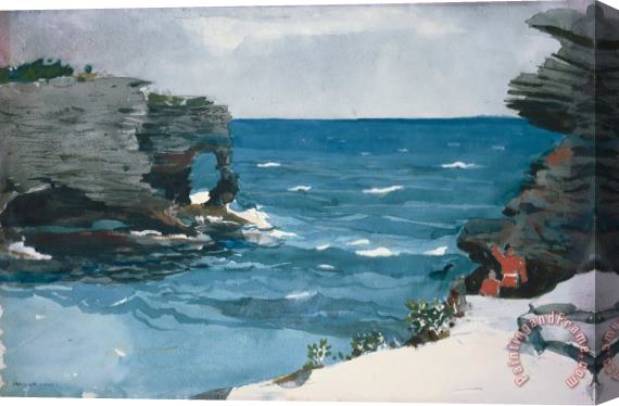 Winslow Homer Rocky Shore, Bermuda Stretched Canvas Painting / Canvas Art