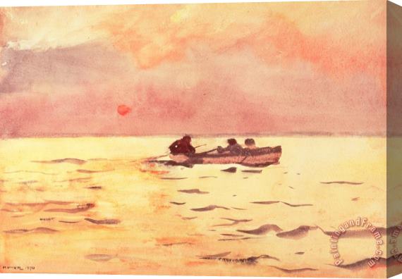 Winslow Homer Rowing Home Stretched Canvas Painting / Canvas Art