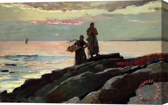 Winslow Homer Saco Bay Stretched Canvas Painting / Canvas Art