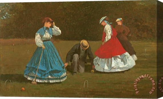 Winslow Homer The Croquet Game Stretched Canvas Painting / Canvas Art