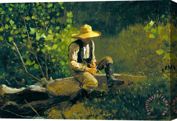 Winslow Homer The Whittling Boy Stretched Canvas Print / Canvas Art