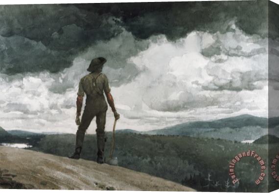 Winslow Homer The Woodcutter Stretched Canvas Print / Canvas Art