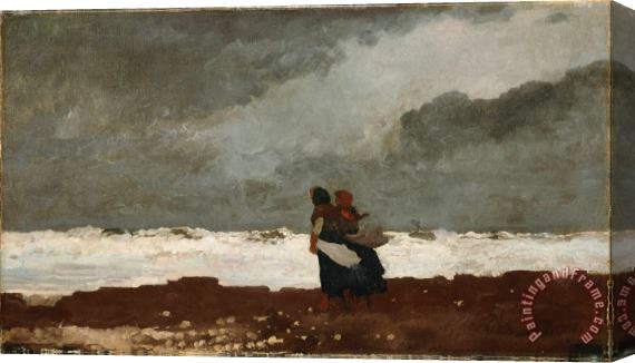 Winslow Homer Two Figures by The Sea Stretched Canvas Print / Canvas Art