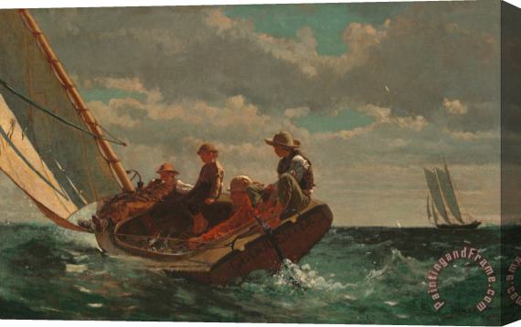Winslow Homer Winslow Homer Breezing Up Stretched Canvas Painting / Canvas Art