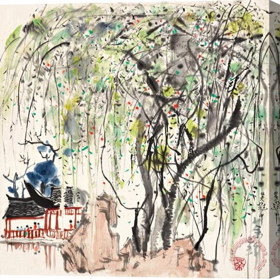Wu Guanzhong A Garden in Suzhou 蘇州園林, 1975 Stretched Canvas Print / Canvas Art