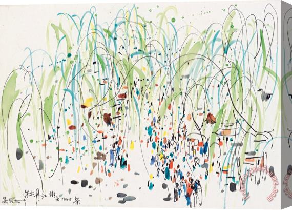 Wu Guanzhong A Street in Mudanjiang, 1986 Stretched Canvas Painting / Canvas Art