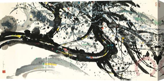 Wu Guanzhong Abstraction Stretched Canvas Painting / Canvas Art