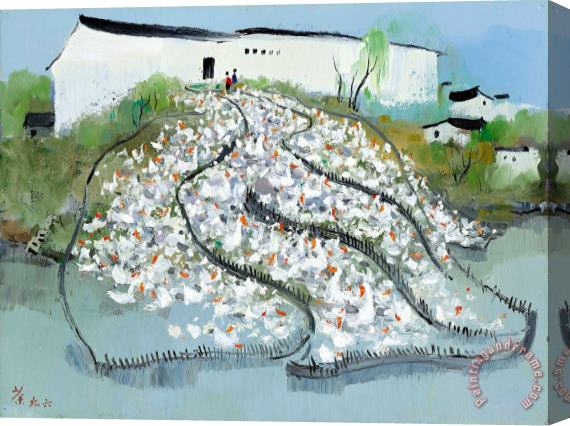 Wu Guanzhong All Homeland Sounds, 1996 Stretched Canvas Painting / Canvas Art