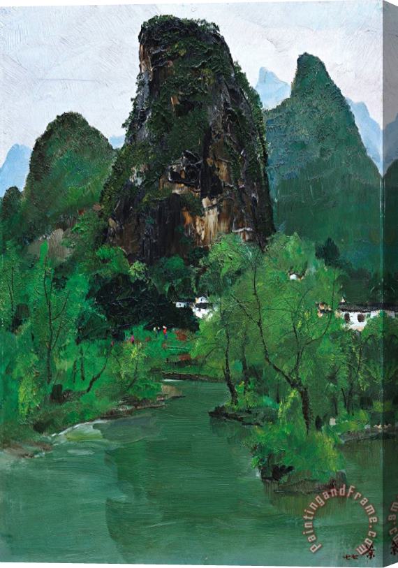 Wu Guanzhong By The Side of The Li River (i), 1977 Stretched Canvas Print / Canvas Art