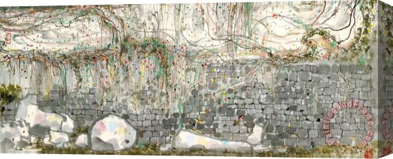 Wu Guanzhong Climbing Vines on Wall, 1983 Stretched Canvas Painting / Canvas Art
