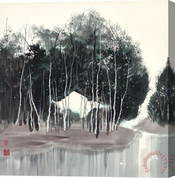 Wu Guanzhong Dahuo Spring Stretched Canvas Painting / Canvas Art