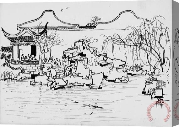 Wu Guanzhong Garden in Suzhou, 1983 Stretched Canvas Painting / Canvas Art