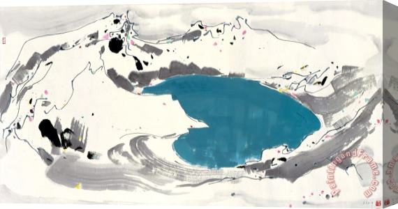 Wu Guanzhong Heavenly Lake in Mount Changbai Stretched Canvas Painting / Canvas Art