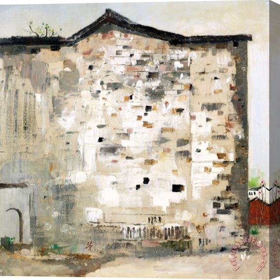 Wu Guanzhong Hometown of Lu Xun Old House (old Wall), 1981 Stretched Canvas Print / Canvas Art