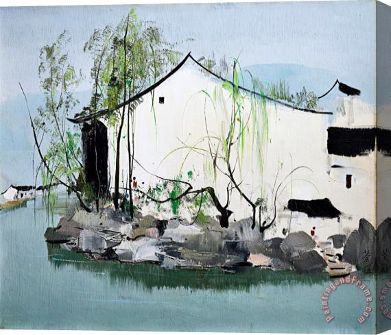 Wu Guanzhong Hometown of Lu Xun Stretched Canvas Print / Canvas Art