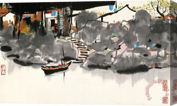 Wu Guanzhong Hometown Stretched Canvas Print / Canvas Art