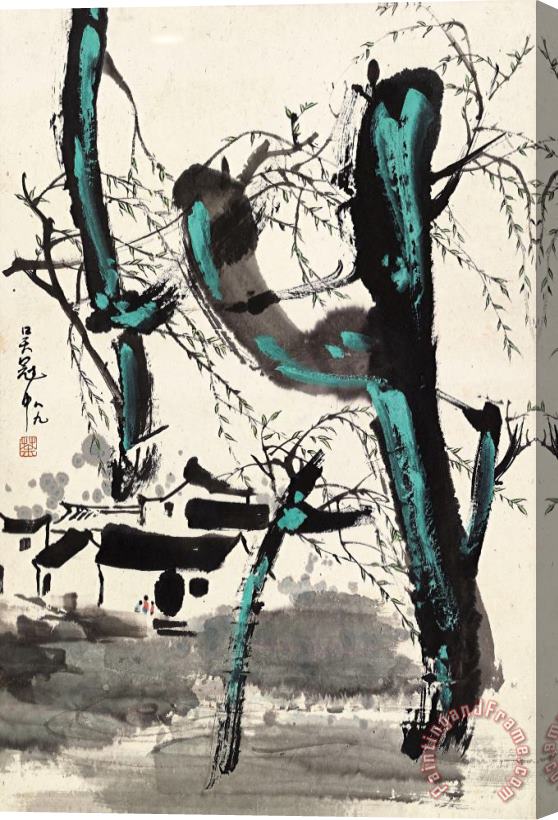 Wu Guanzhong Jiangnan Scenery Stretched Canvas Print / Canvas Art