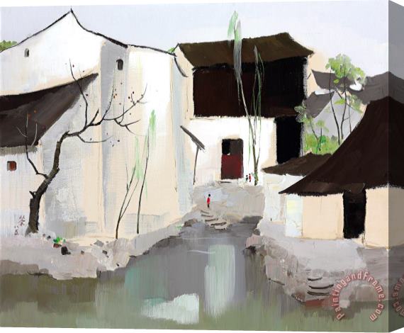 Wu Guanzhong Manners of The Hometown of Lu Xun, 1985 Stretched Canvas Print / Canvas Art