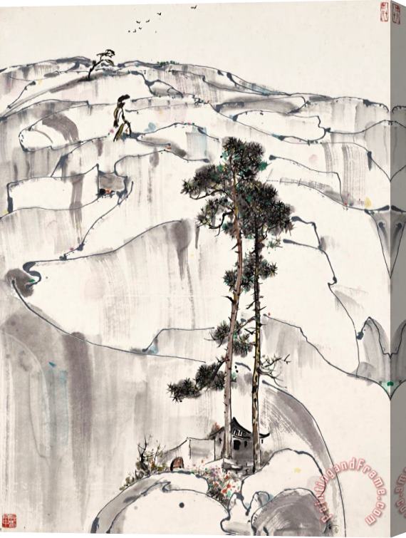 Wu Guanzhong North Wudang Mountain Stretched Canvas Print / Canvas Art