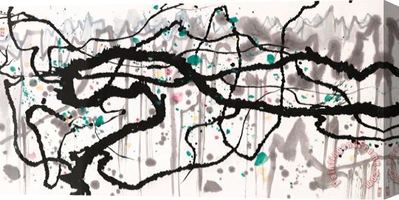 Wu Guanzhong Pine Soul Stretched Canvas Painting / Canvas Art
