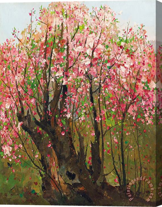 Wu Guanzhong Plum Blossoms, 1973 Stretched Canvas Painting / Canvas Art