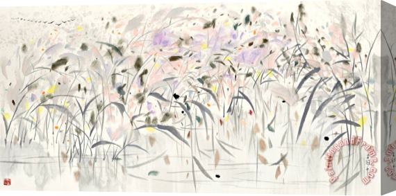 Wu Guanzhong Reed Pond, 1991 Stretched Canvas Print / Canvas Art