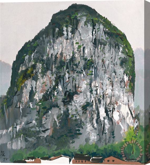 Wu Guanzhong Rock Hill in Guilin, 1975 Stretched Canvas Painting / Canvas Art