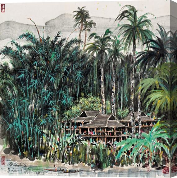 Wu Guanzhong Scenery of Xishuangbanna Stretched Canvas Painting / Canvas Art