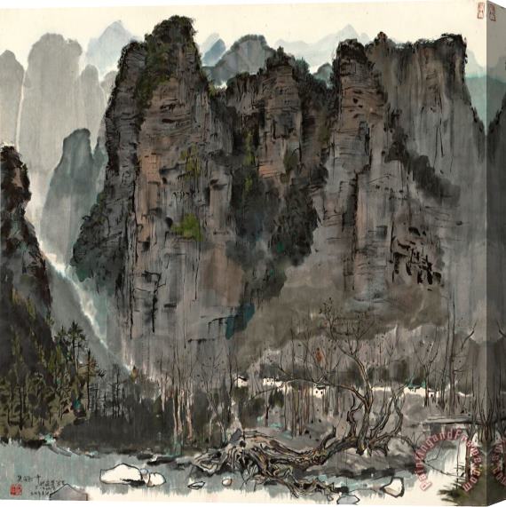 Wu Guanzhong Scenery of Zhangjiajie, 1979 Stretched Canvas Print / Canvas Art