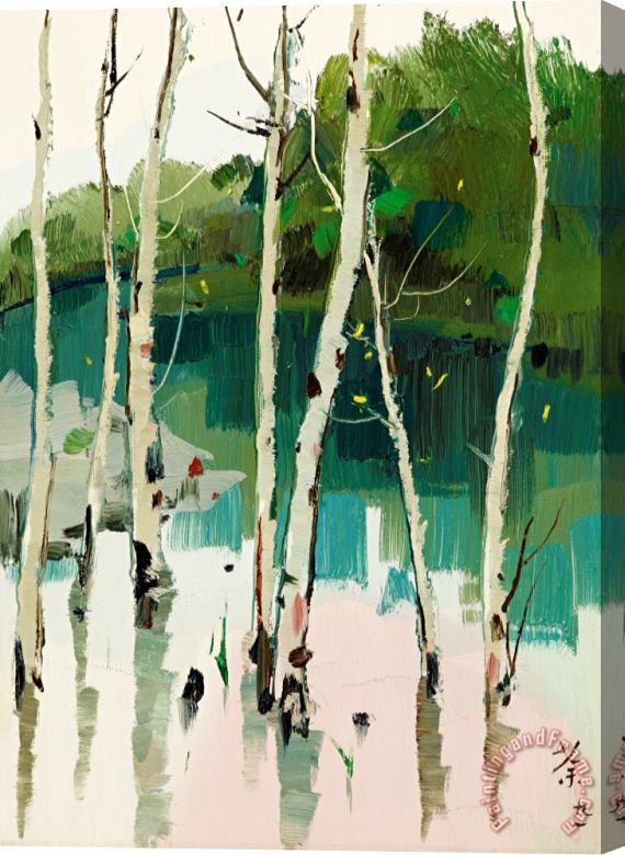 Wu Guanzhong Serenity, 1991 Stretched Canvas Painting / Canvas Art