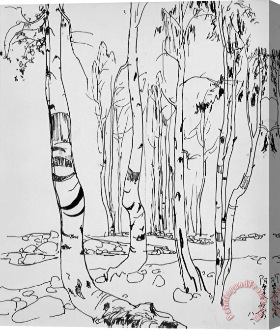 Wu Guanzhong Sketch of Xinjiang Stretched Canvas Painting / Canvas Art