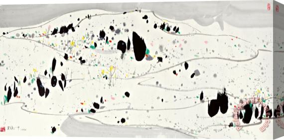 Wu Guanzhong Snow Mountain in Spring, 1990 Stretched Canvas Painting / Canvas Art