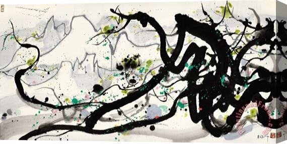 Wu Guanzhong Soul of The Pine 松魂 Stretched Canvas Painting / Canvas Art