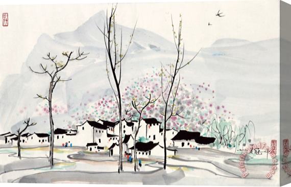 Wu Guanzhong Spring, 1989 Stretched Canvas Painting / Canvas Art