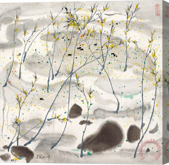 Wu Guanzhong Spring And Autumn Stretched Canvas Painting / Canvas Art